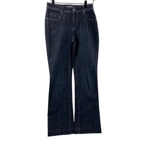 Chicos Womens Jeans Blue Size 0 Denim Embellished Back Pockets Flare Leg